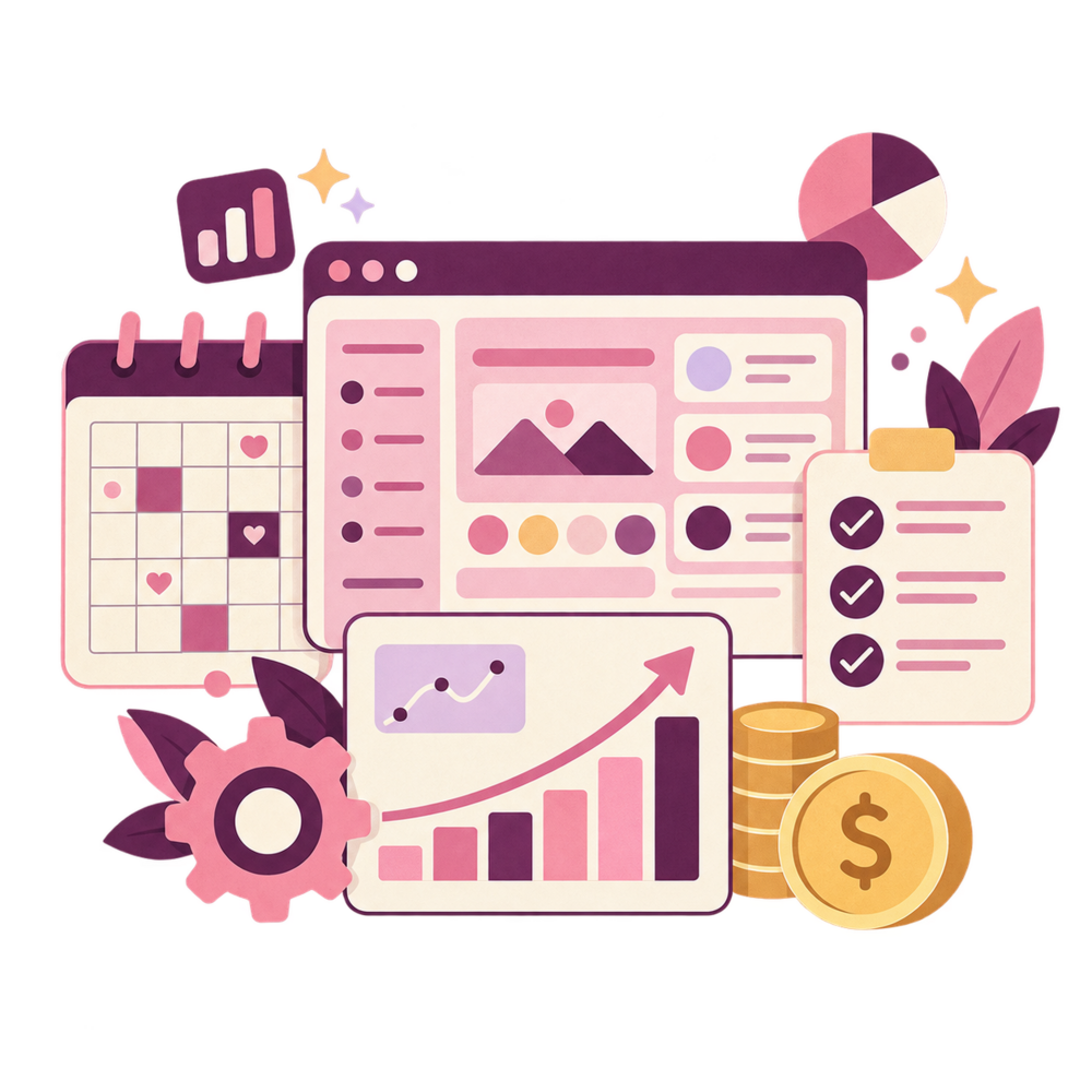 Creator account management team illustration